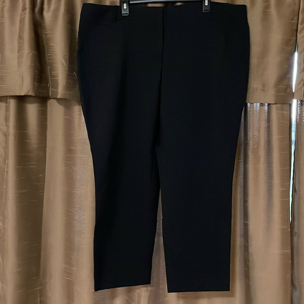 Eloquii Black Cropped Dress Pants